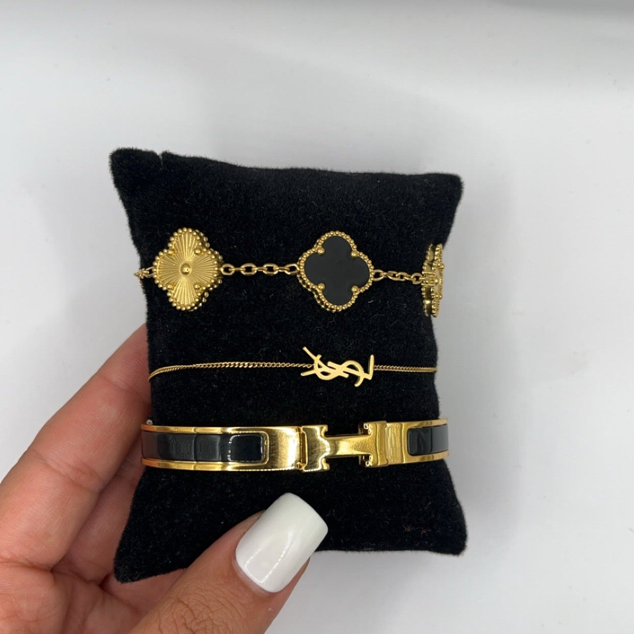 Monaco | Stack de Pulseiras Pretas