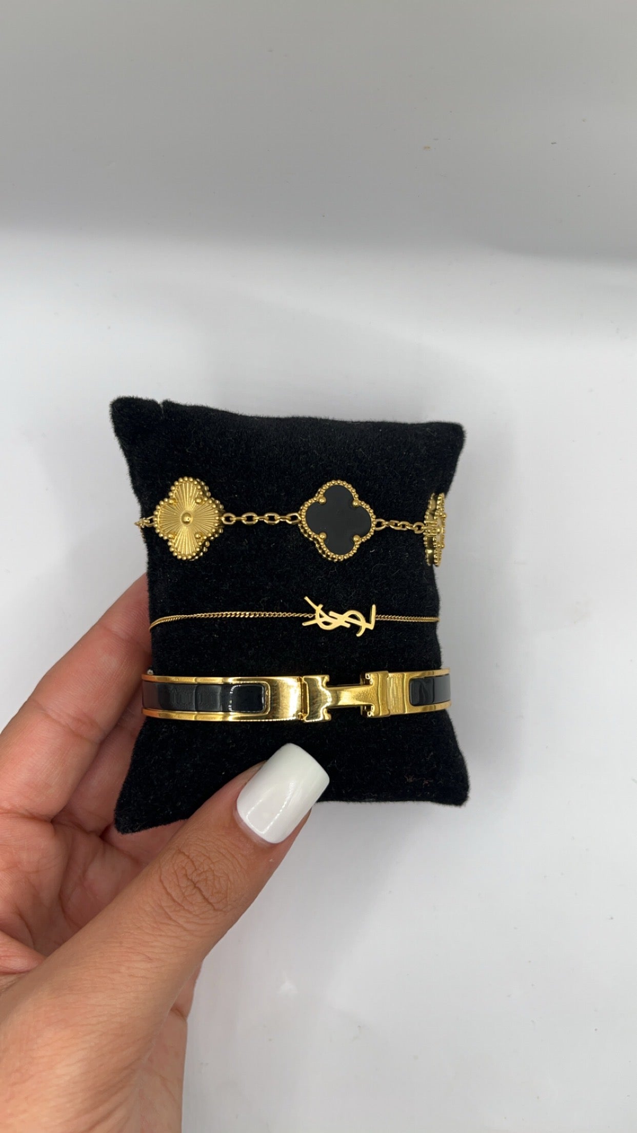 Monaco | Stack de Pulseiras Pretas