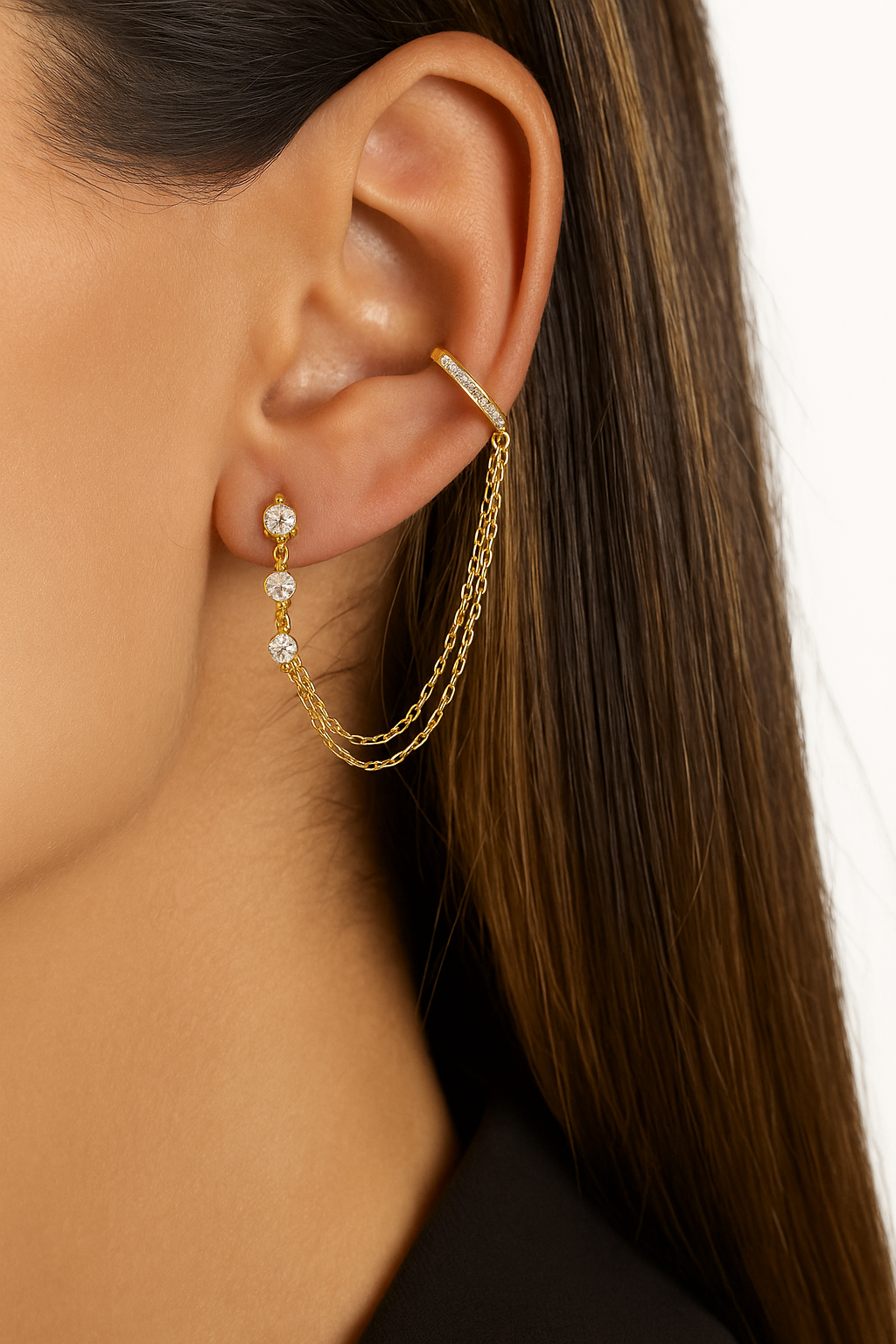 Audra | Ear Cuff Dourado