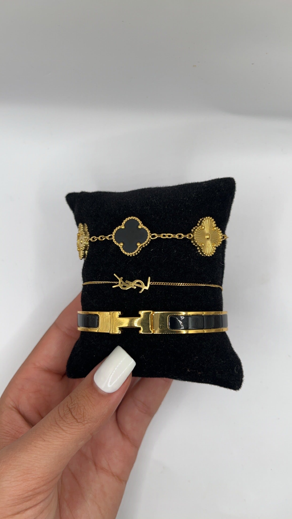 Monaco | Stack de Pulseiras Pretas