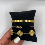 Florença | Stack de Pulseiras Douradas