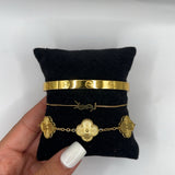 Florença | Stack de Pulseiras Douradas