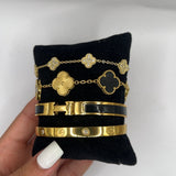 Portofino | Stack de Pulseiras Douradas