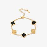 Luna | Pulseira Inicial Trevo Dourada