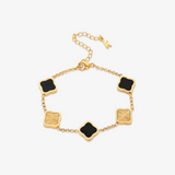 Luna | Pulseira Inicial Trevo Dourada