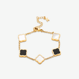 Luna | Pulseira Inicial Trevo Dourada