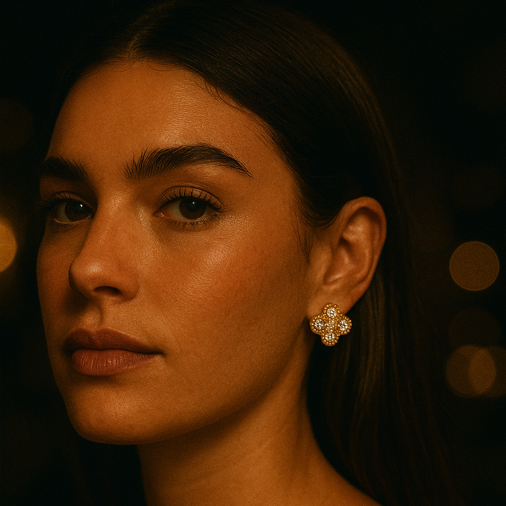 Luna | Brincos Trevo Luxo