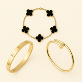 Creta | Stack de Pulseiras Pretas