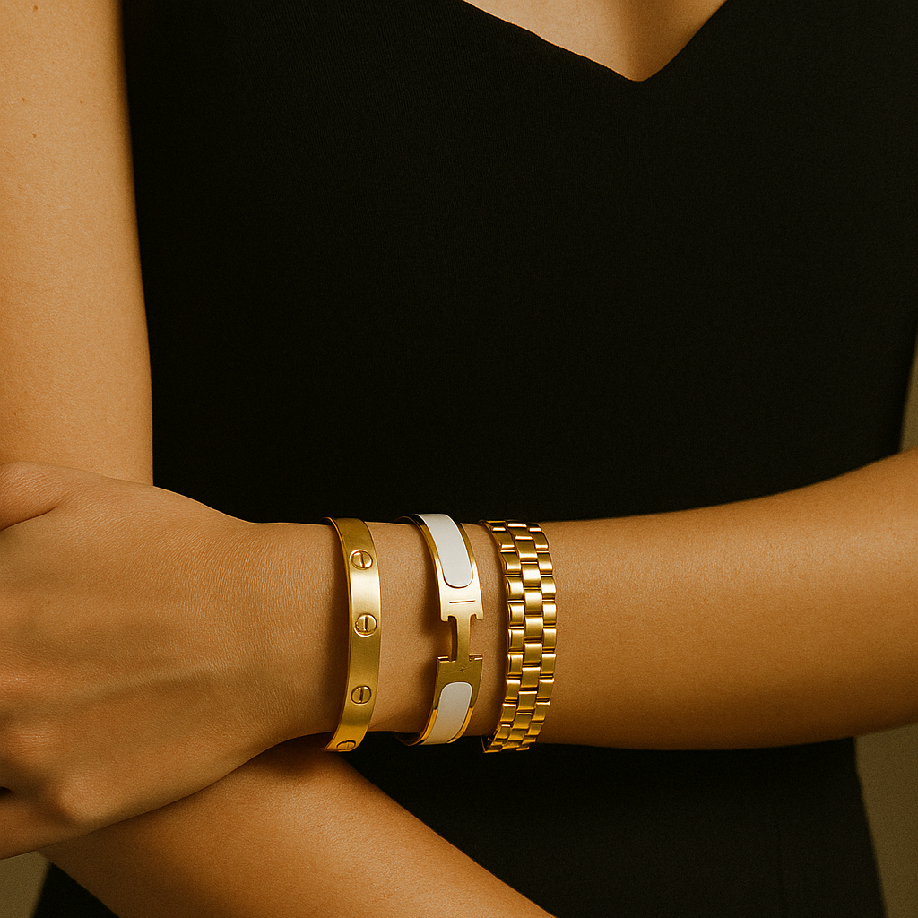 Milão | Stack de Pulseiras Brancas