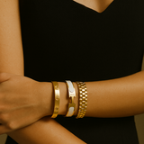 Milão | Stack de Pulseiras Brancas