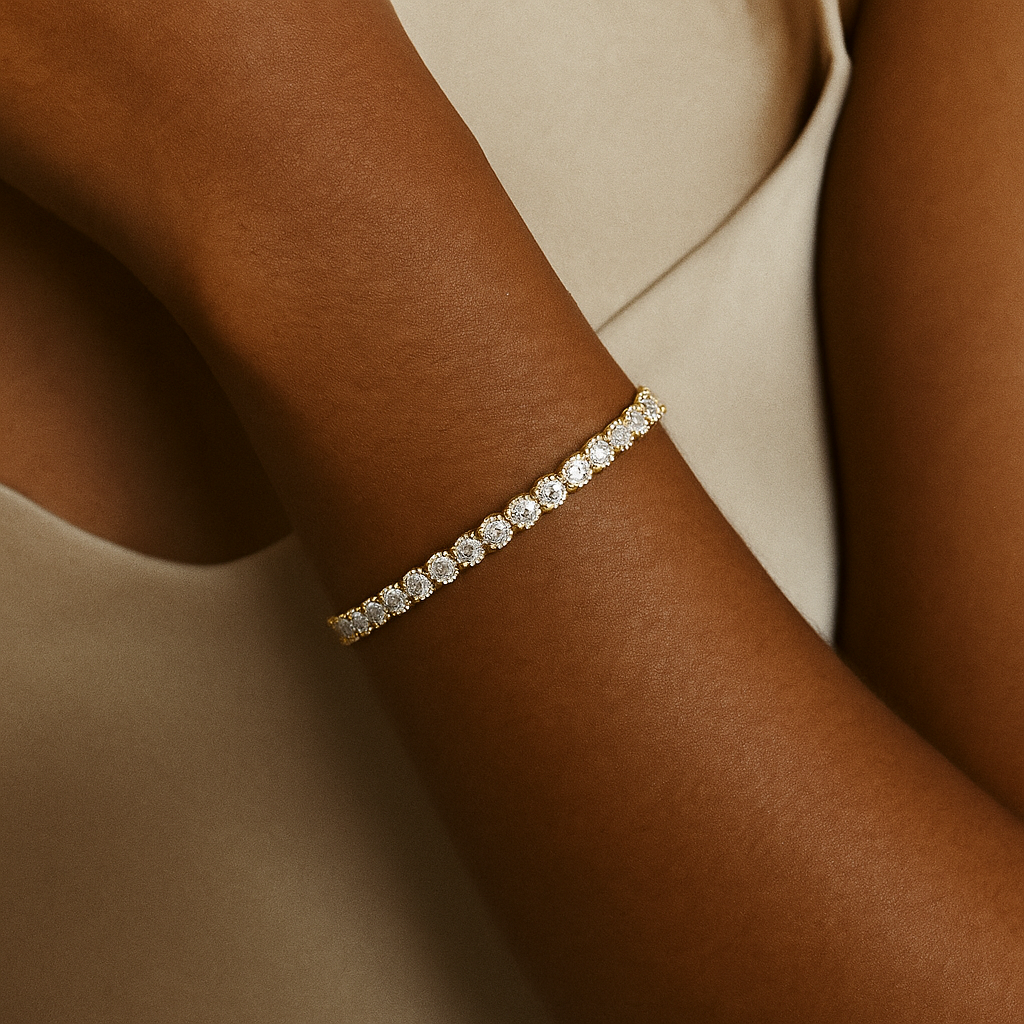 Olívia | Pulseira Riviera com Zircônia