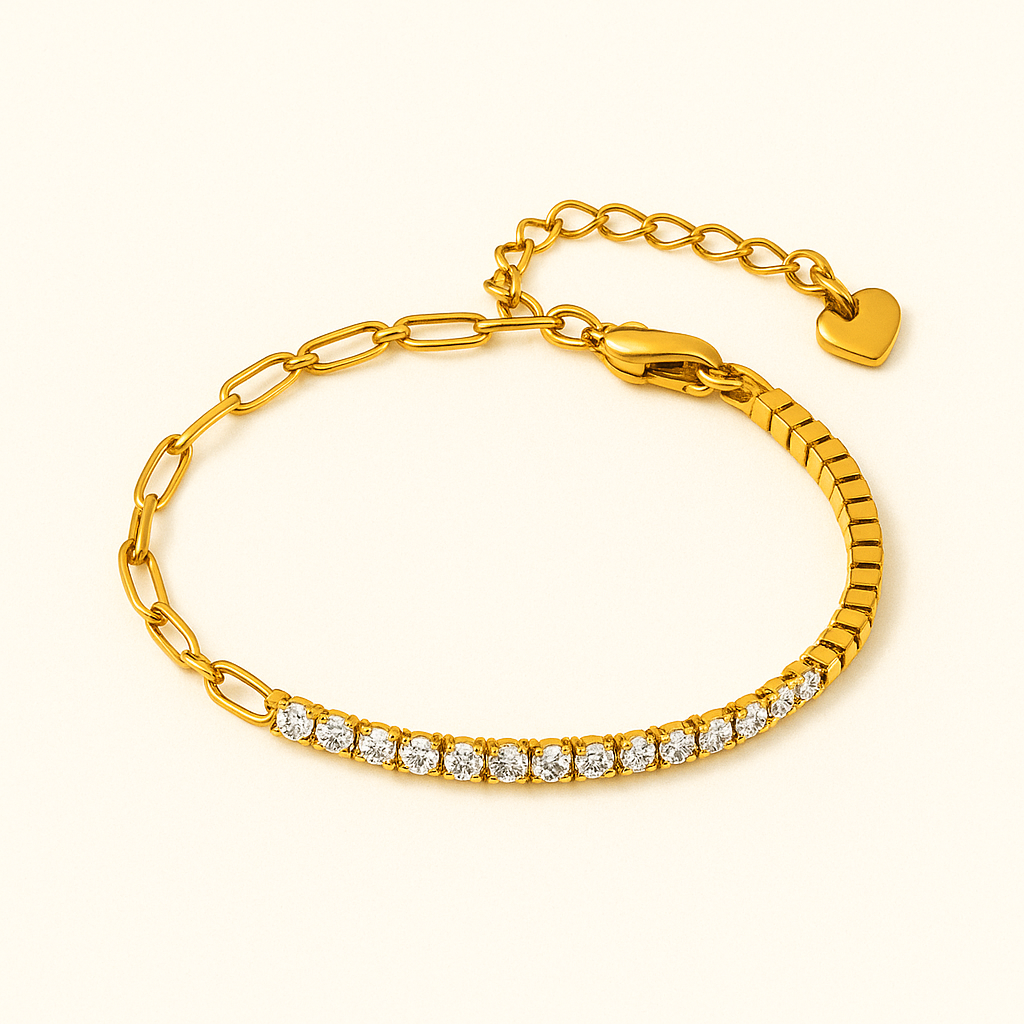 Fae | Pulseira Riviera com Elo Alongado