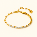 Fae | Pulseira Riviera com Elo Alongado