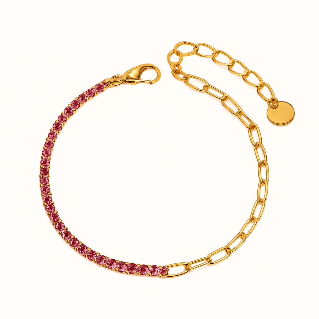 Fae | Pulseira Riviera com Elo Alongado