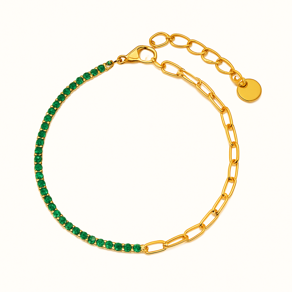 Fae | Pulseira Riviera com Elo Alongado
