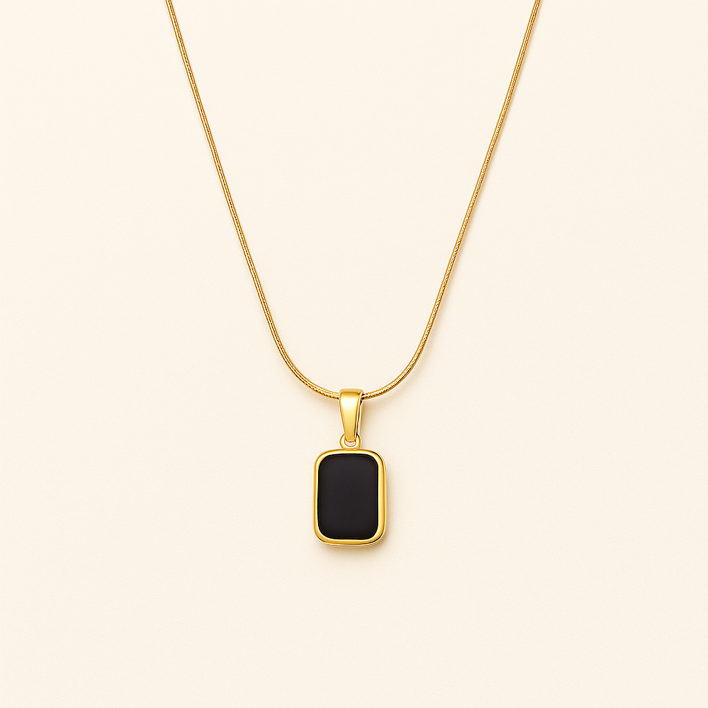 Noir | Colar Preto Minimalista