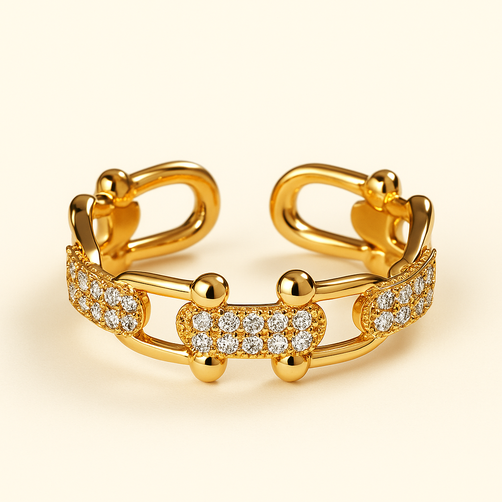Chloe | Anel Ajustável Dourado