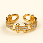 Chloe | Anel Ajustável Dourado