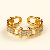 Chloe | Anel Ajustável Dourado