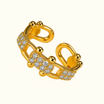 Chloe | Anel Ajustável Dourado