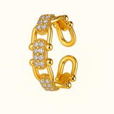 Chloe | Anel Ajustável Dourado