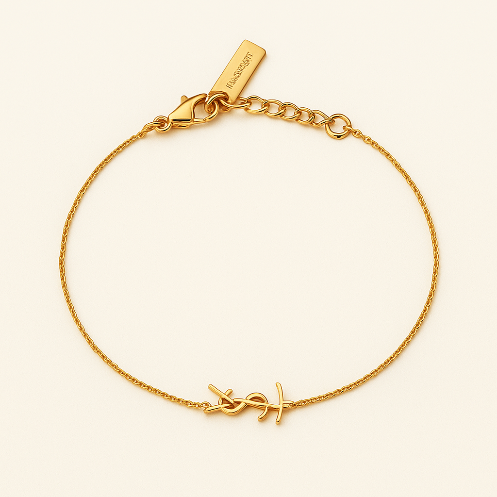 Vitória | Pulseira Monograma Dourada