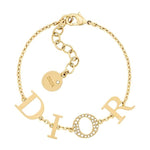 Celine | Pulseira Monograma Dourada