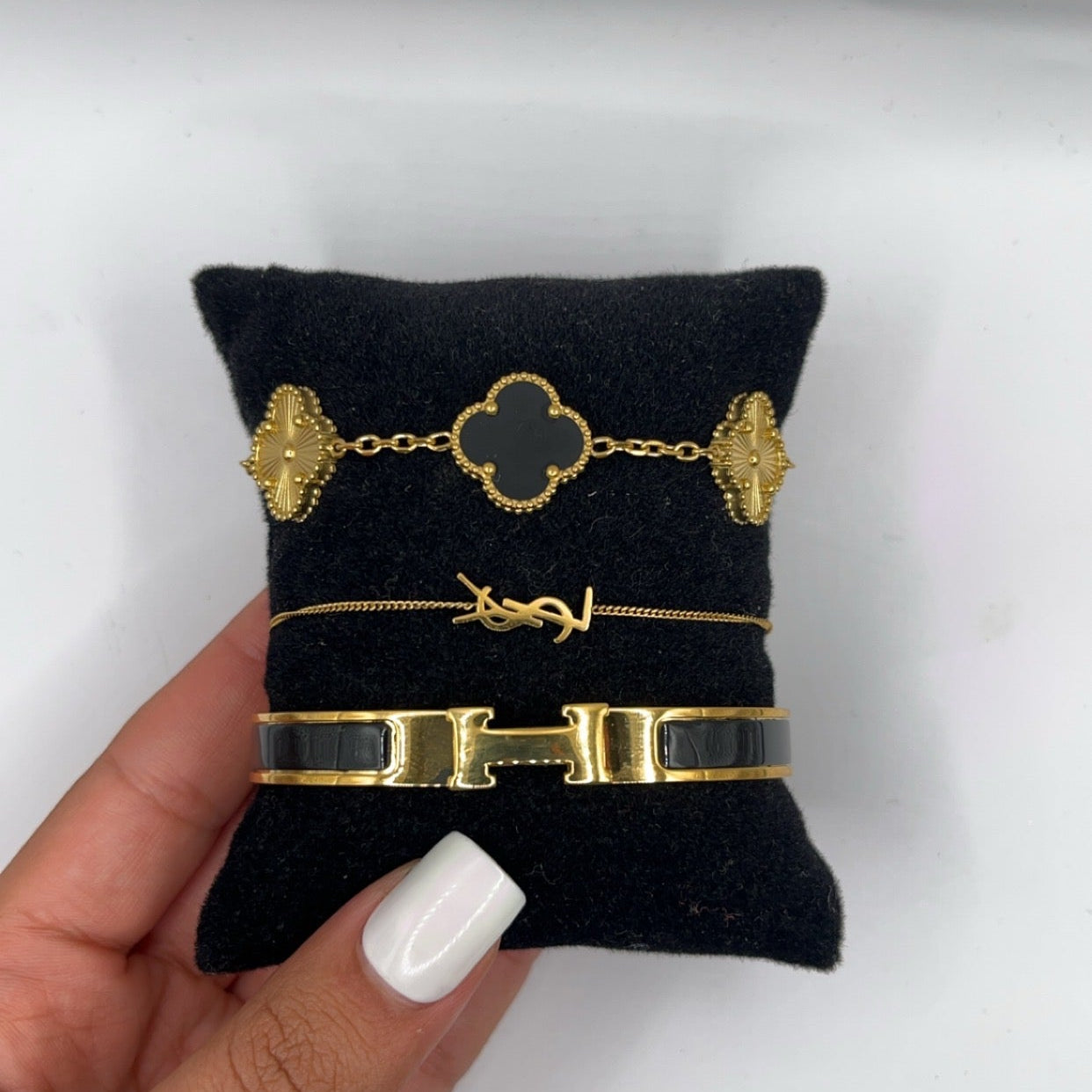 Monaco | Stack de Pulseiras Pretas