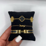 Monaco | Stack de Pulseiras Pretas