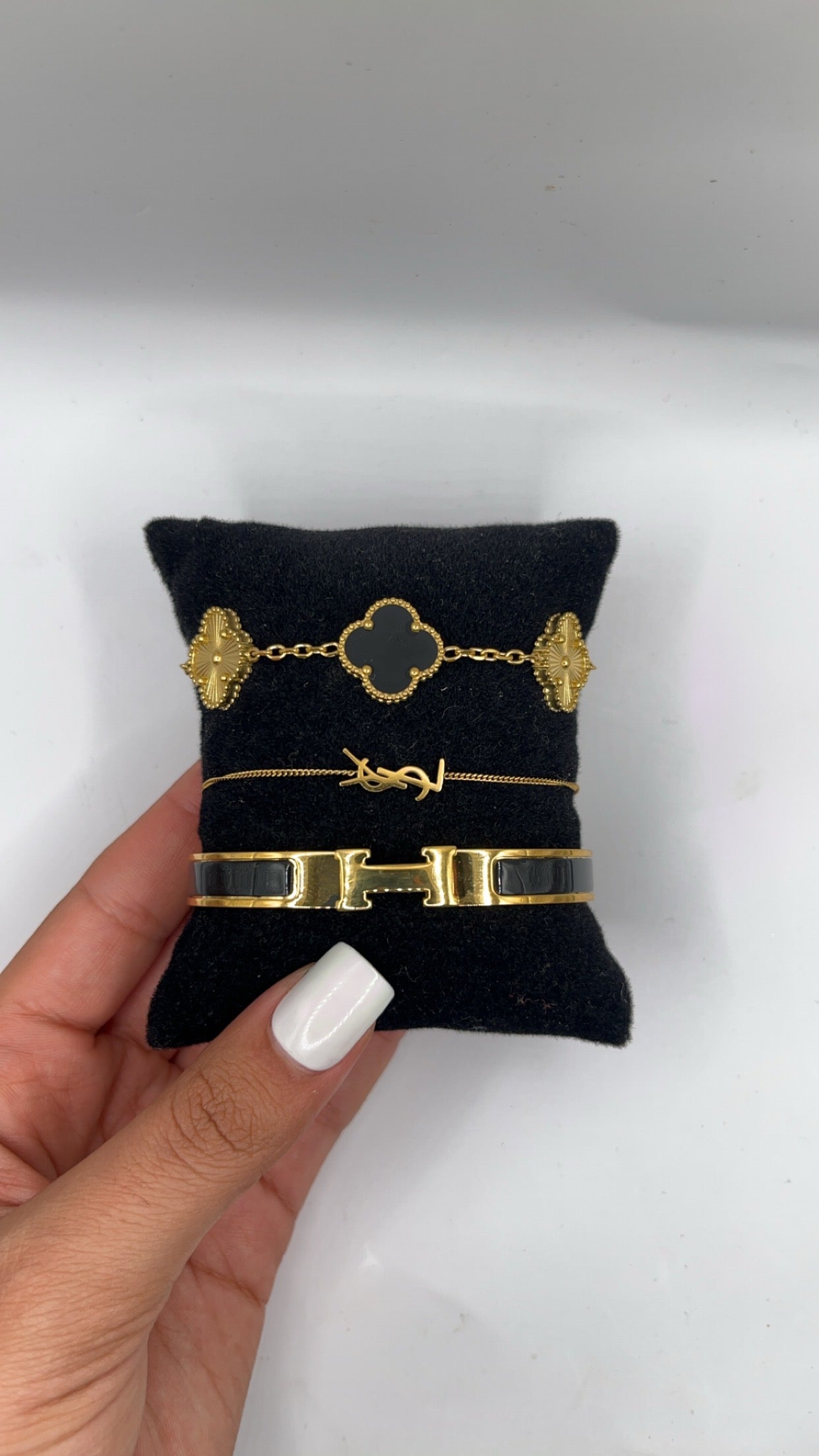 Monaco | Stack de Pulseiras Pretas