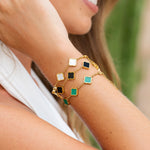 Luna | Pulseira Inicial Trevo Dourada