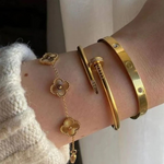 Roma | Stack de Pulseiras Douradas