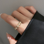 Chloe | Anel Ajustável Dourado